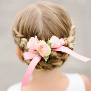 Braided Updo With Flowers