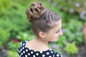 french braided bun