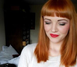 Coppery Blonde Blunt Cut
