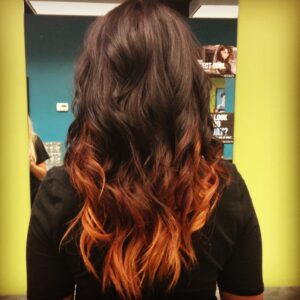 Dark Brunette With Copper Ombre