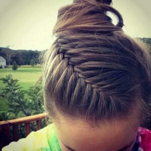 skinny-french-braid-updo