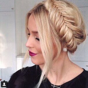 Fishtail milkmaid braid