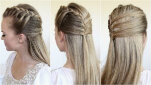 half up mermaid braid