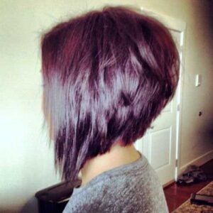 long in front stacked bob