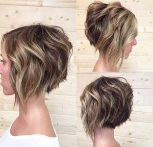 wavy stacked bob