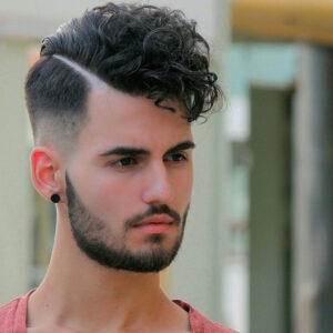 Long Curly Cut With Hard Part