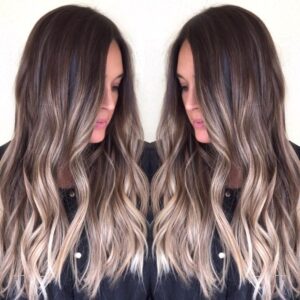 Rich Chocolate Brown With Dirty Blonde Balayage