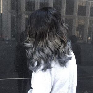 blue grey curls