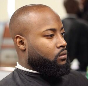 clean shave with beard