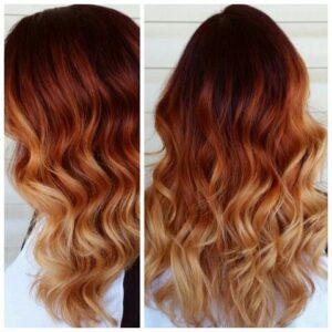 auburn blonde ombre