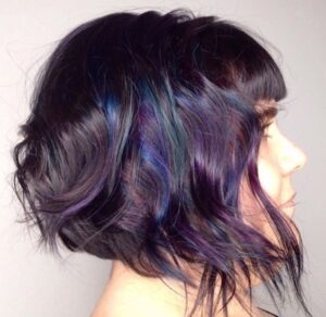 burgundy oil slick