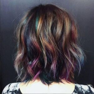 natural brunette oil slick