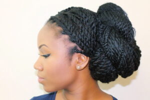 Twisted bun updo