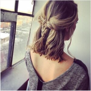 half up five strand braid