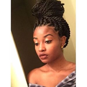 high bun twists