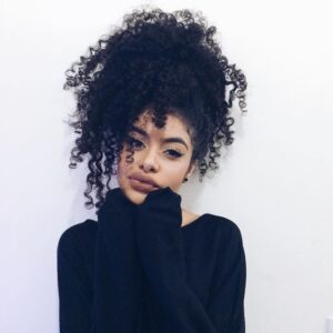 high curls pony