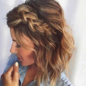 messy braided bangs