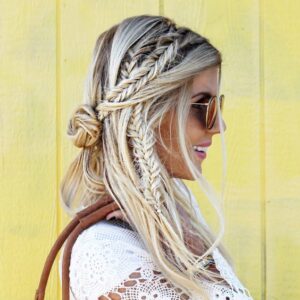 fishtail side braids