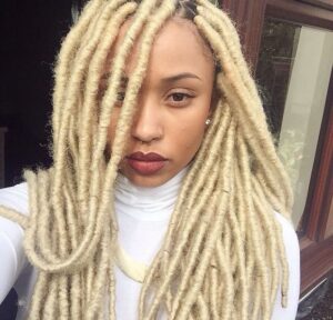pale blonde faux locs