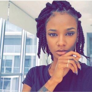 short triangle box braids