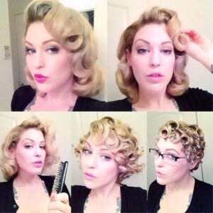 glamorous pin curls