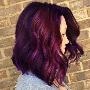 layered purple and magenta