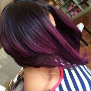 magenta ombre bob