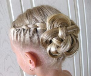 braided flower bun