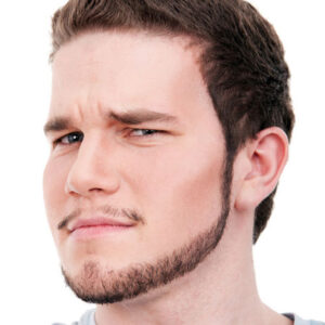 chin strap with mustache