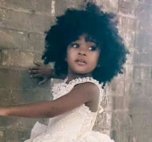 natural curls flower girl