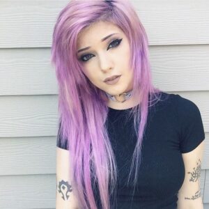 pastel lilac shag