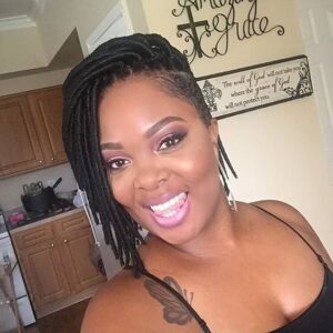 Short faux locs undercut
