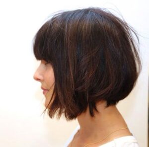 dark chestnut bob