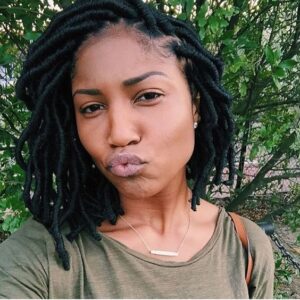 wavy faux locs bob