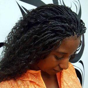 curly open micro braids