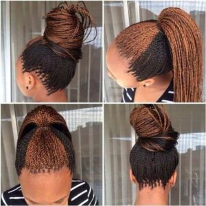 layered color micro braids
