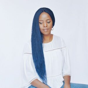 mermaid blue micro braids