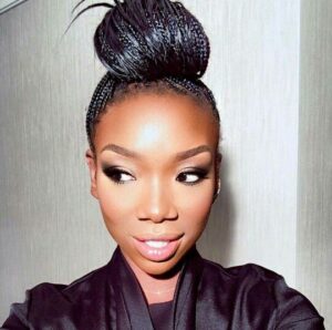 micro braids top knot