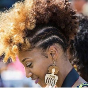 side braids frohawk