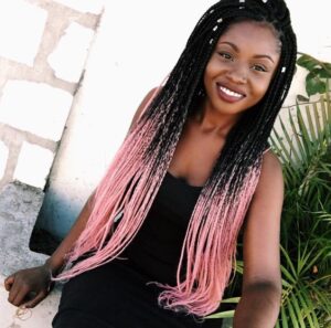 Braids with Rose Pink Tips