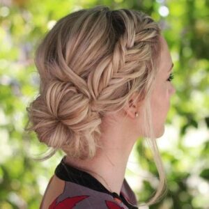 Low Messy Sock Bun for Fine Hair
