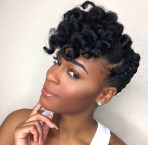 curly updo natural hair