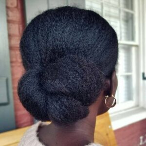 low bun updo