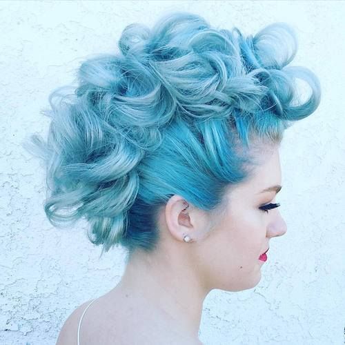Pin Curl Faux Hawk