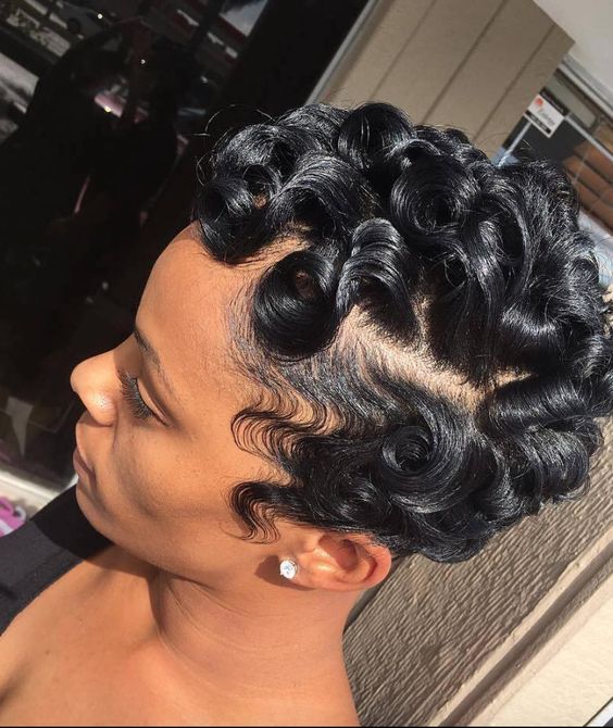 natural pin curls