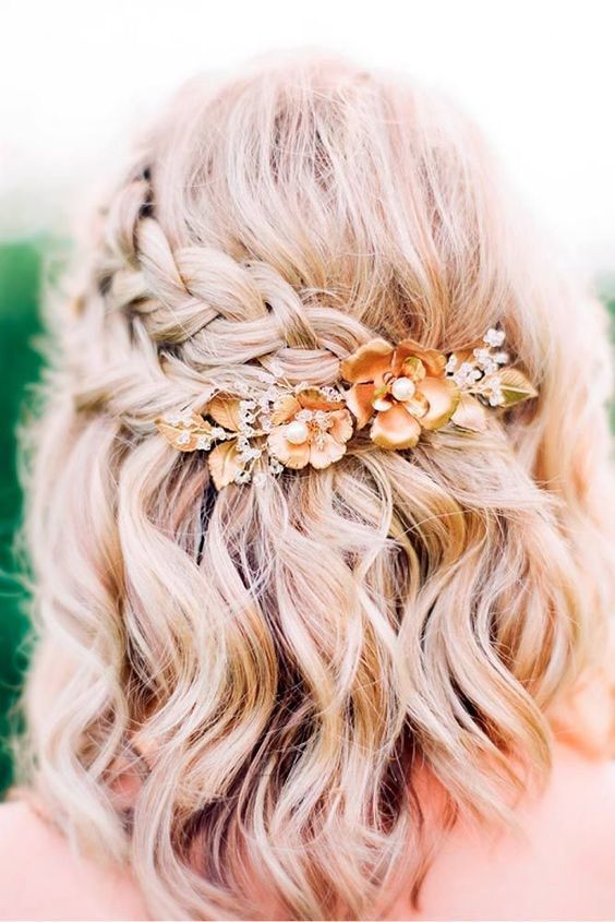 Half Up Braided Style for Shorter Hair