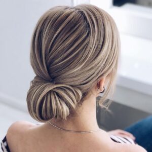 classic neat low chignon