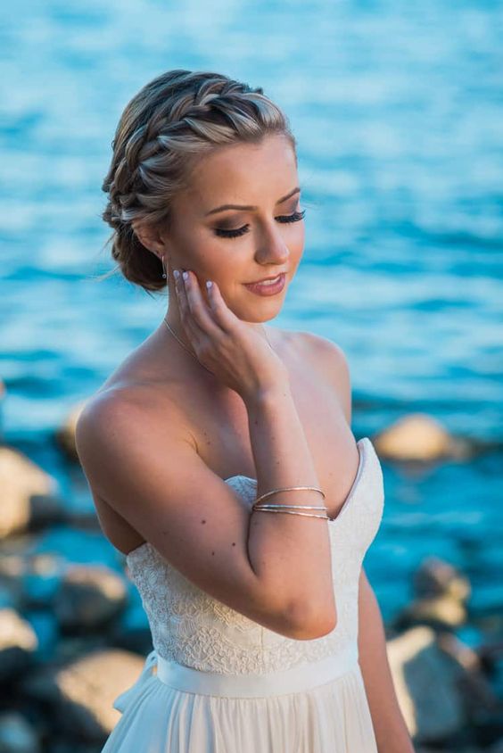 Braided Crown and Low Chignon