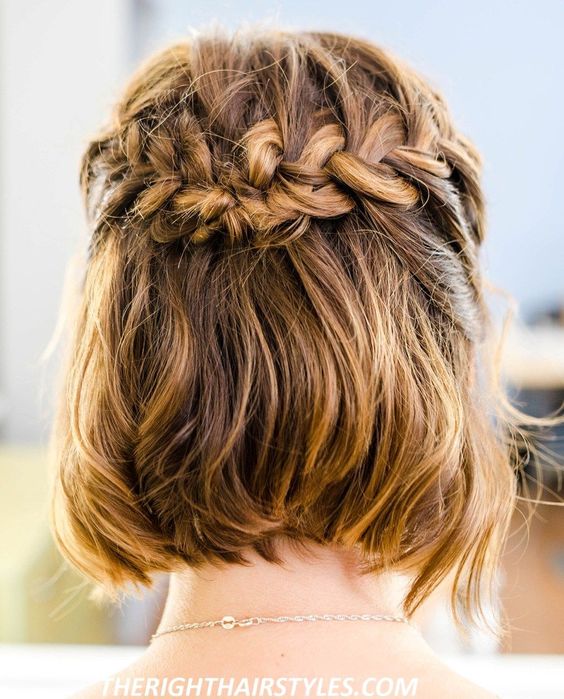 Half French Braid Crown