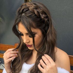 Braided Headband with loose Tendrils